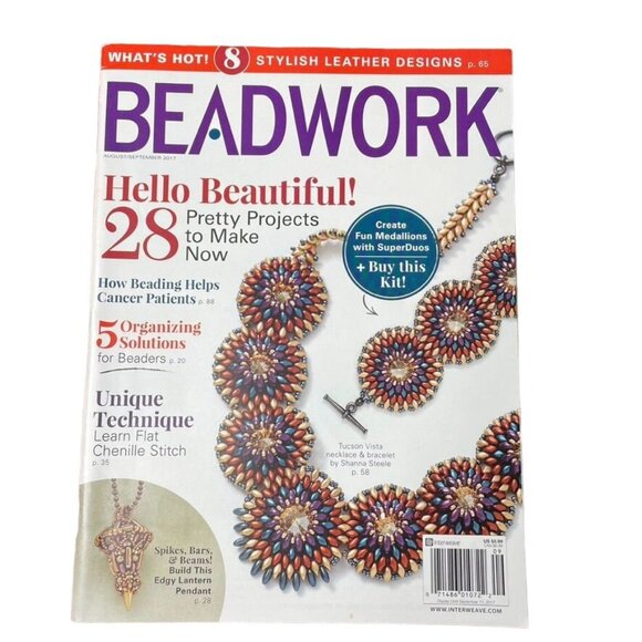 Beadwork Magazine Jewelry Crafting Book u Aug Sept 2017 Vol 20  No 5 - Picture 1 of 8